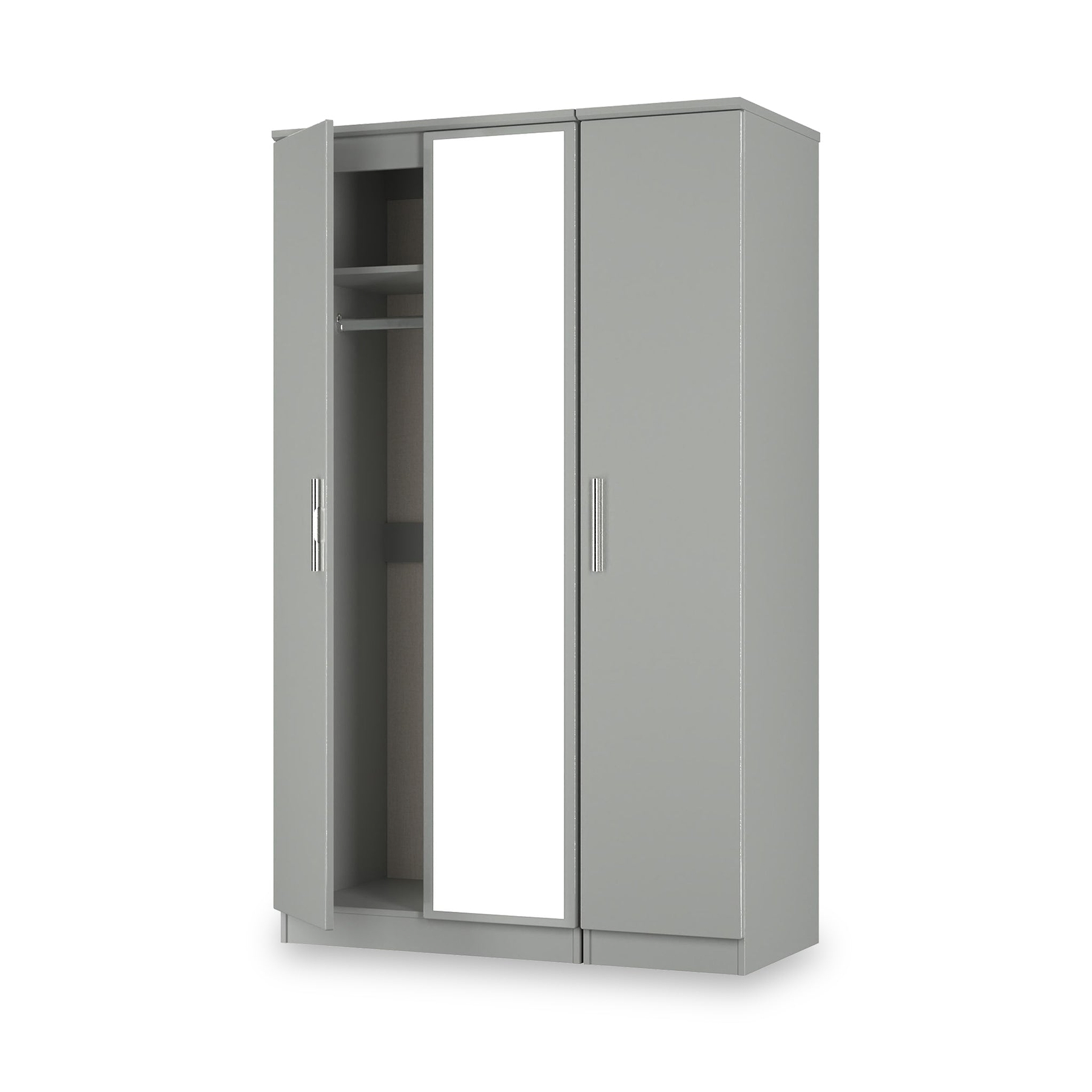Penmere Triple Mirrored Wardrobe Grey from Roseland Furniture