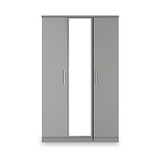 Penmere Triple Mirrored Wardrobe Grey from Roseland Furniture