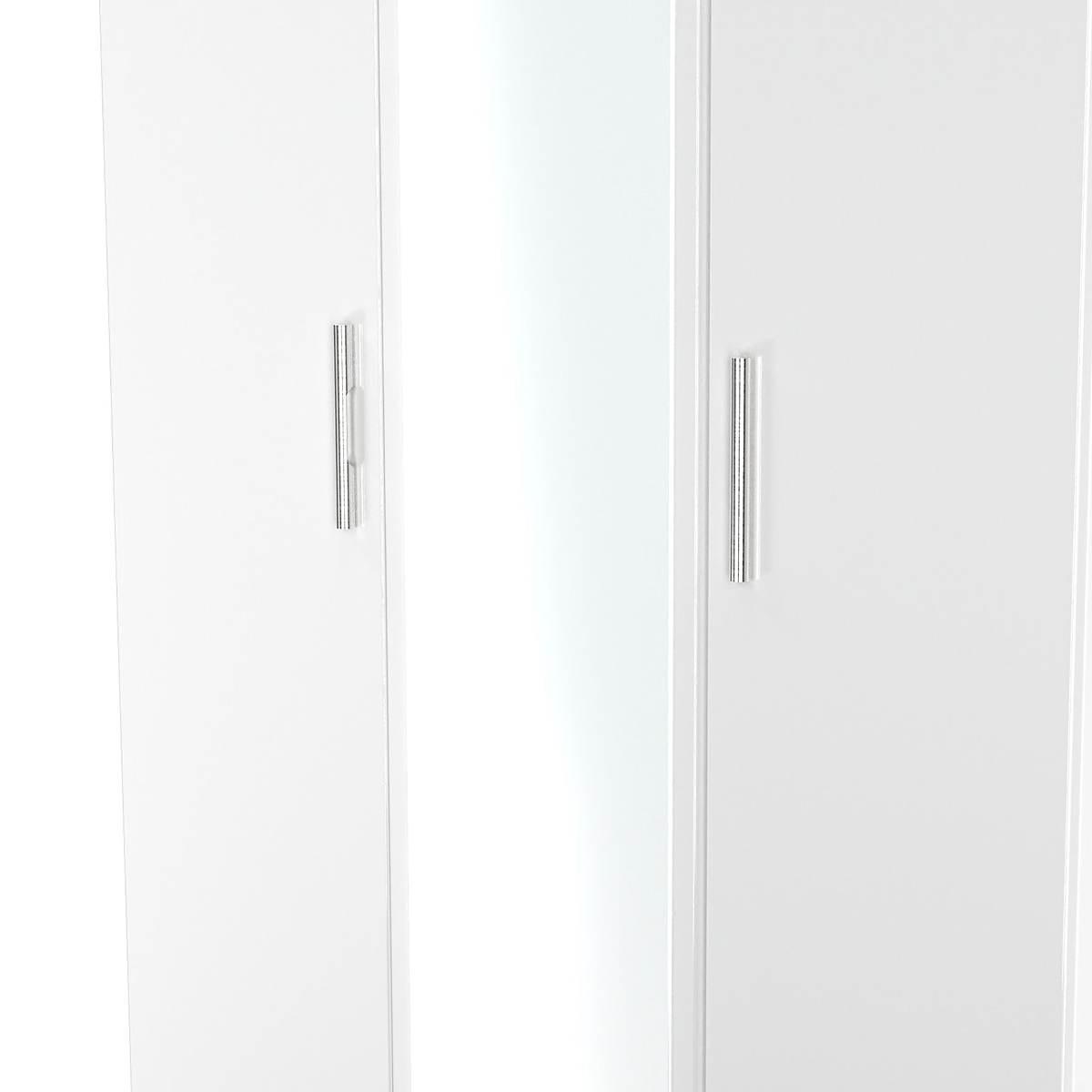 Penmere Triple Mirrored Wardrobe White from Roseland Furniture