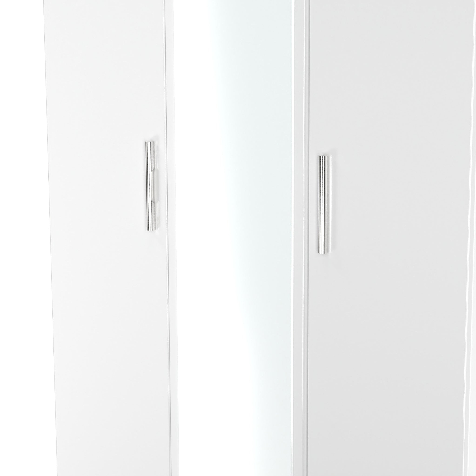 Penmere Triple Mirrored Wardrobe White from Roseland Furniture