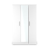 Penmere Triple Mirrored Wardrobe White from Roseland Furniture