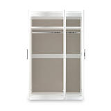 Penmere Triple Mirrored Wardrobe White from Roseland Furniture