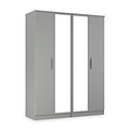 Penmere 4 Door Mirrored Wardrobe Grey from Roseland Furniture