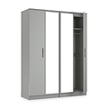 Penmere 4 Door Mirrored Wardrobe Grey from Roseland Furniture