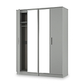 Penmere 4 Door Mirrored Wardrobe Grey from Roseland Furniture