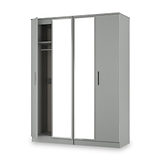 Penmere 4 Door Mirrored Wardrobe Grey from Roseland Furniture