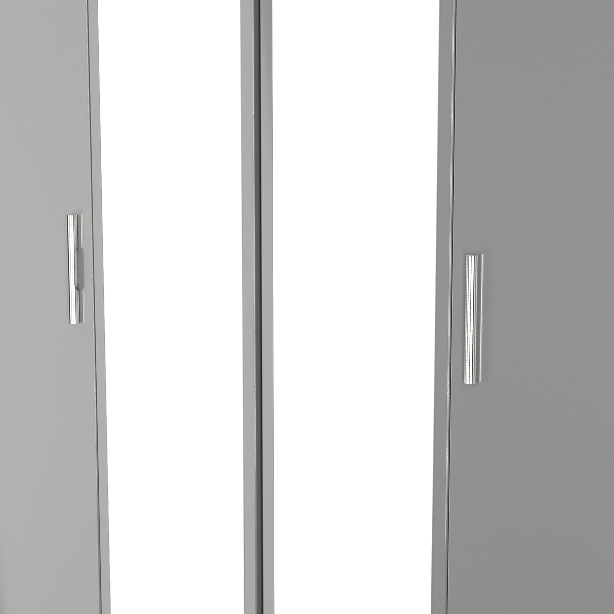 Penmere 4 Door Mirrored Wardrobe Grey from Roseland Furniture