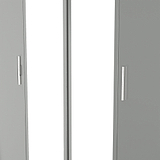 Penmere 4 Door Mirrored Wardrobe Grey from Roseland Furniture