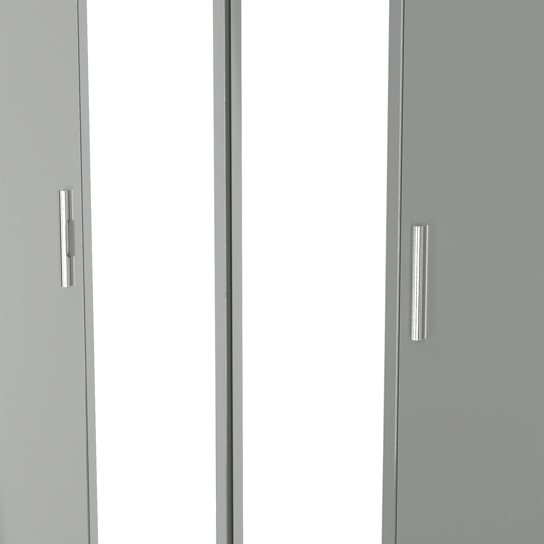 Penmere 4 Door Mirrored Wardrobe Grey from Roseland Furniture
