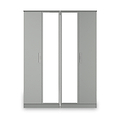 Penmere 4 Door Mirrored Wardrobe Grey from Roseland Furniture