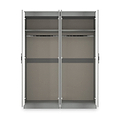Penmere 4 Door Mirrored Wardrobe Grey from Roseland Furniture