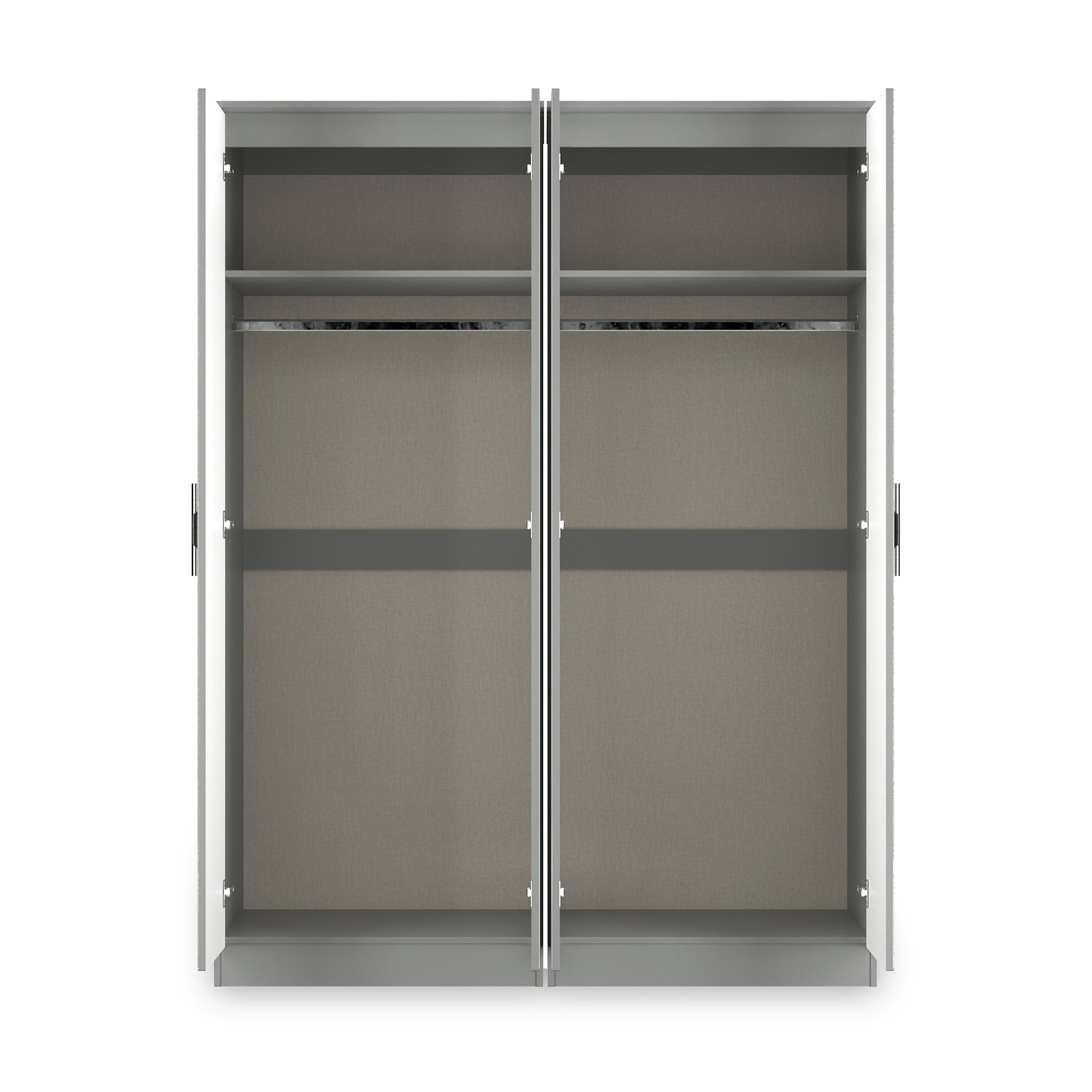 Penmere 4 Door Mirrored Wardrobe Grey from Roseland Furniture