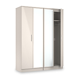 Penmere 4 Door Mirrored Wardrobe Cashmere from Roseland Furniture