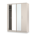 Penmere 4 Door Mirrored Wardrobe Cashmere from Roseland Furniture