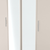 Penmere 4 Door Mirrored Wardrobe Cashmere from Roseland Furniture