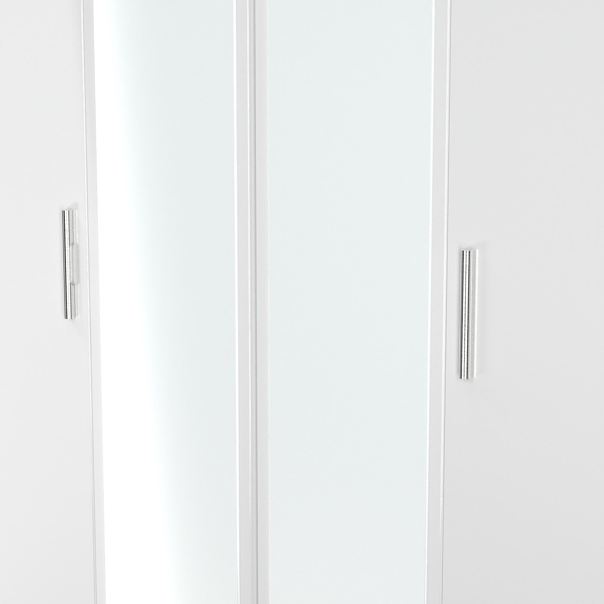 Penmere 4 Door Mirrored Wardrobe White from Roseland Furniture