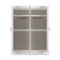 Penmere 4 Door Mirrored Wardrobe White from Roseland Furniture