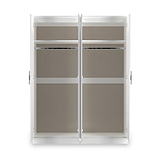 Penmere 4 Door Mirrored Wardrobe White from Roseland Furniture