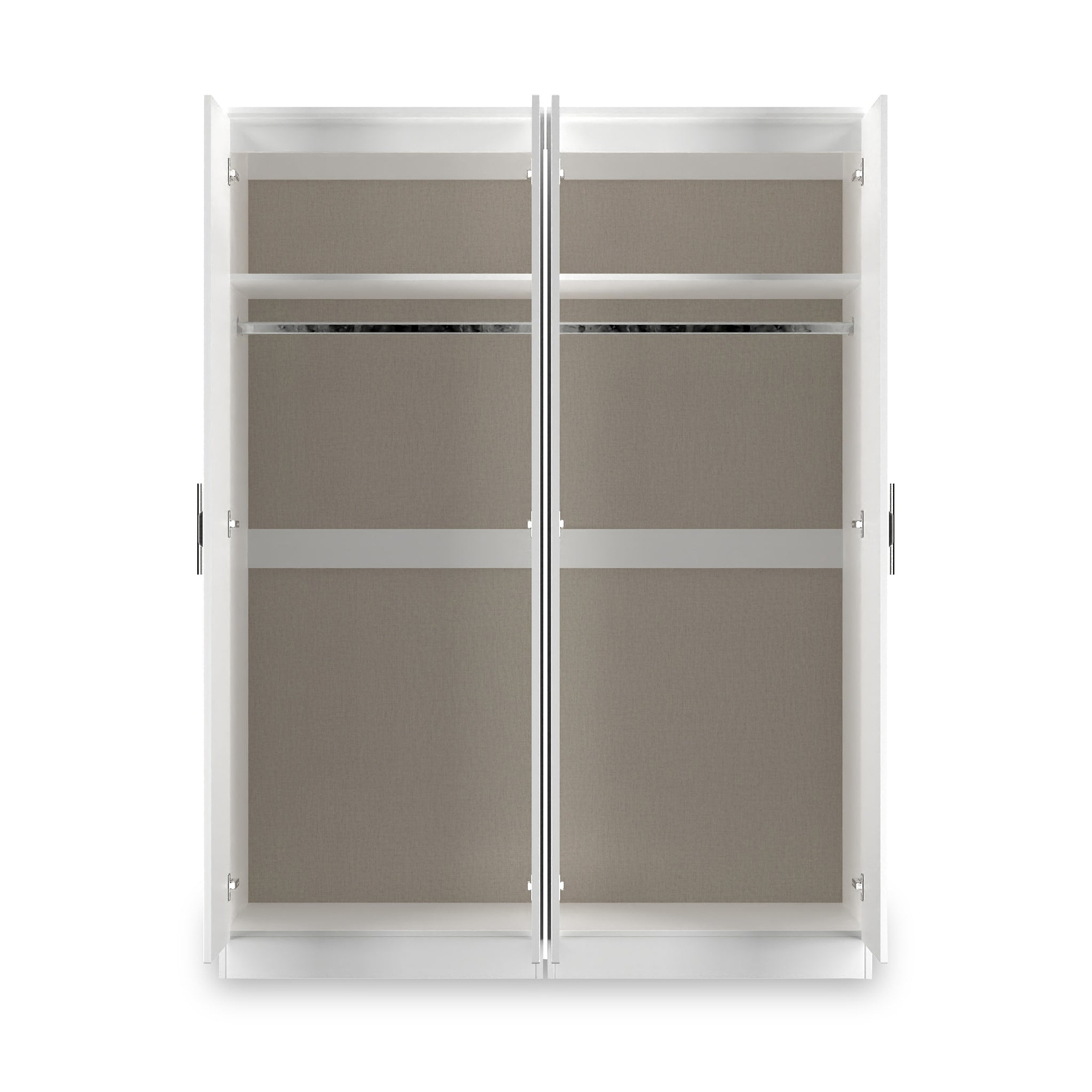 Penmere 4 Door Mirrored Wardrobe White from Roseland Furniture