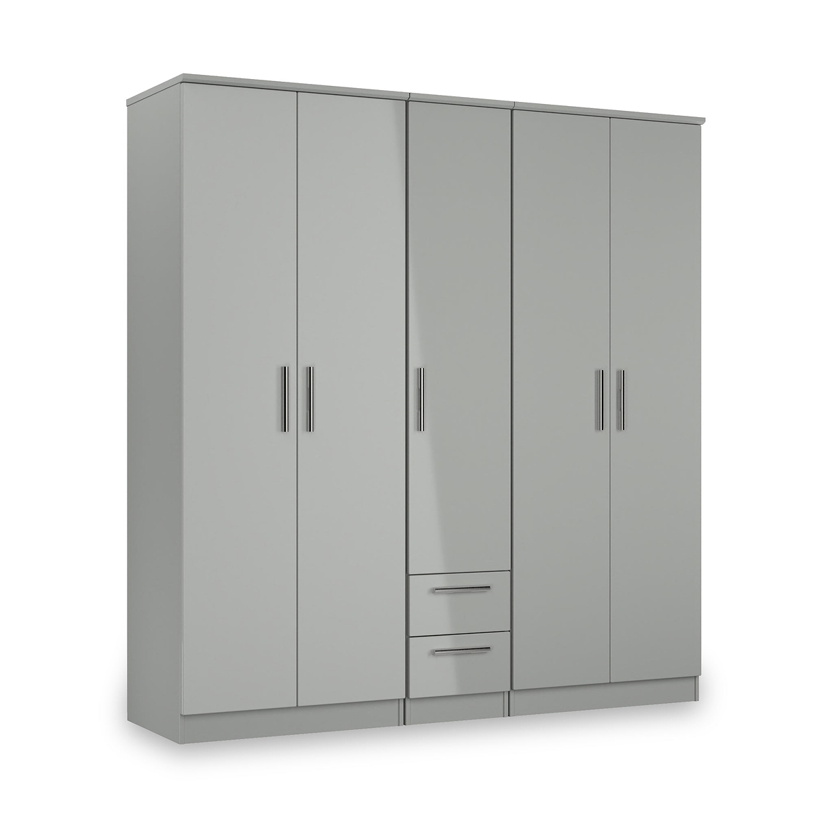 Penmere 5 Door Wardrobe With Drawers Grey from Roseland Furniture