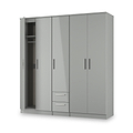 Penmere 5 Door Wardrobe With Drawers Grey from Roseland Furniture
