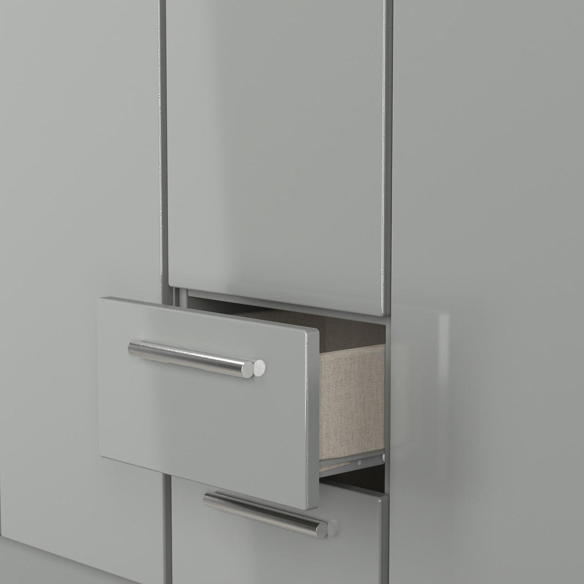 Penmere 5 Door Wardrobe With Drawers Grey from Roseland Furniture