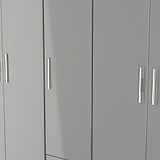 Penmere 5 Door Wardrobe With Drawers Grey from Roseland Furniture