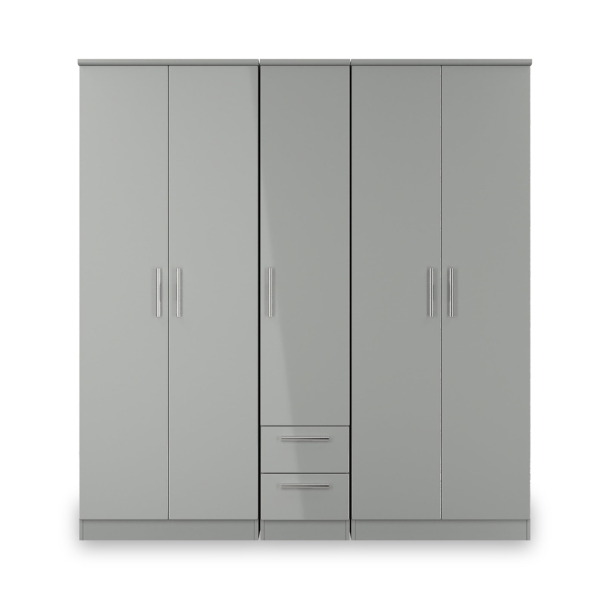 Penmere 5 Door Wardrobe With Drawers Grey from Roseland Furniture