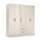Penmere 5 Door Wardrobe With Drawers Cashmere from Roseland Furniture