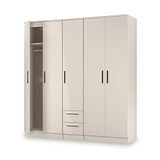 Penmere 5 Door Wardrobe With Drawers Cashmere from Roseland Furniture