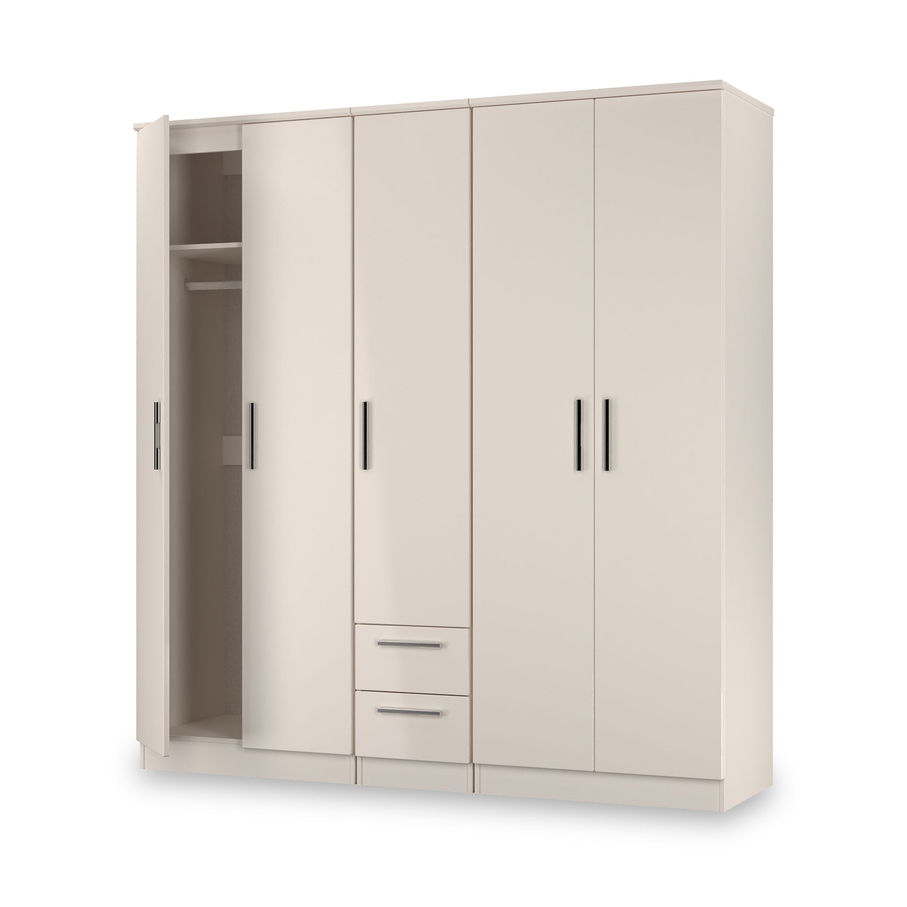 Penmere 5 Door Wardrobe With Drawers Cashmere from Roseland Furniture