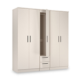 Penmere 5 Door Wardrobe With Drawers Cashmere from Roseland Furniture