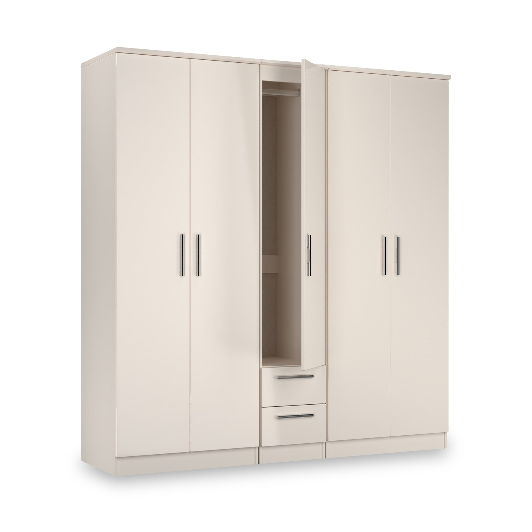 Penmere 5 Door Wardrobe With Drawers Cashmere from Roseland Furniture