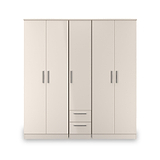 Penmere 5 Door Wardrobe With Drawers Cashmere from Roseland Furniture