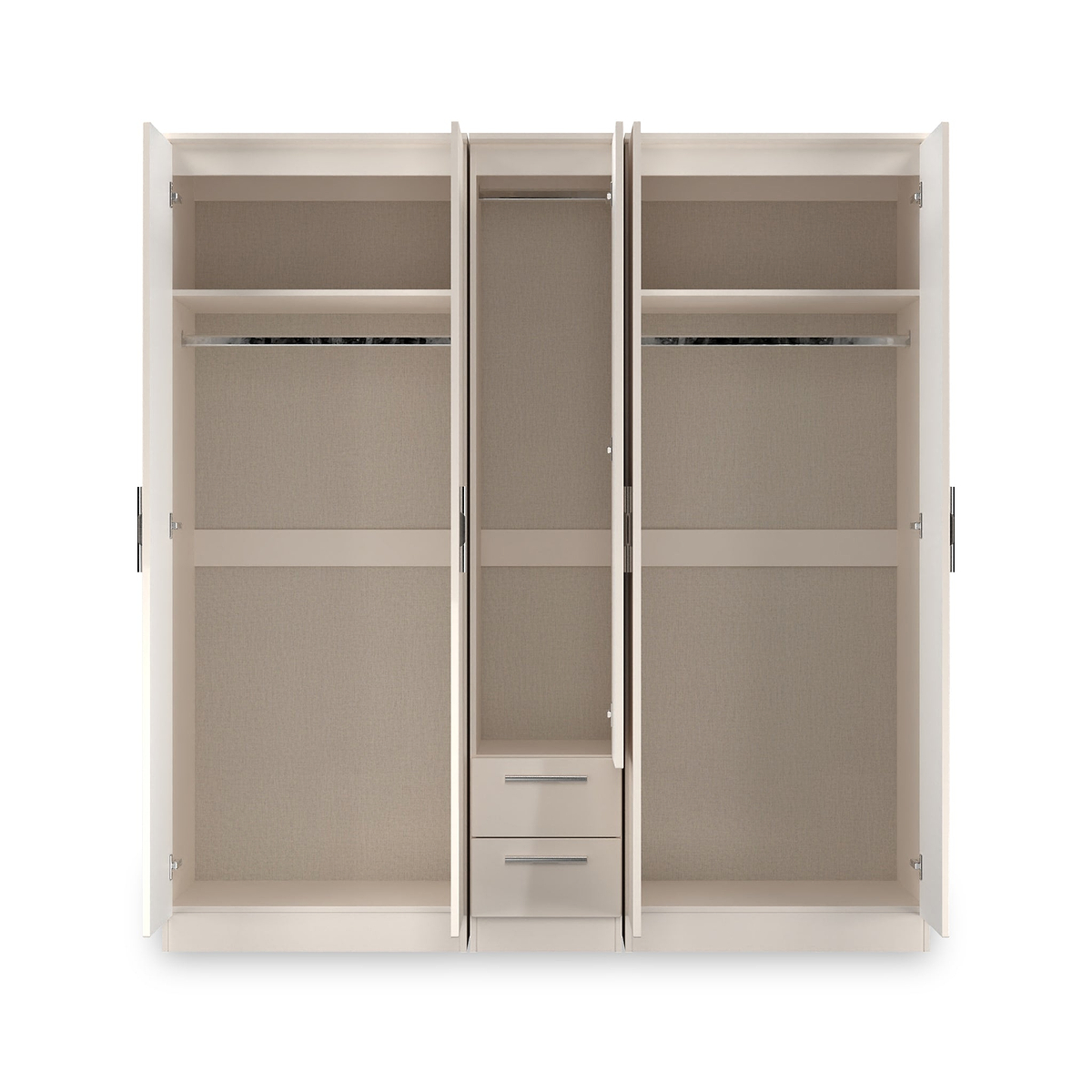 Penmere 5 Door Wardrobe With Drawers Cashmere from Roseland Furniture