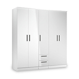 Penmere 5 Door Wardrobe With Drawers White from Roseland Furniture