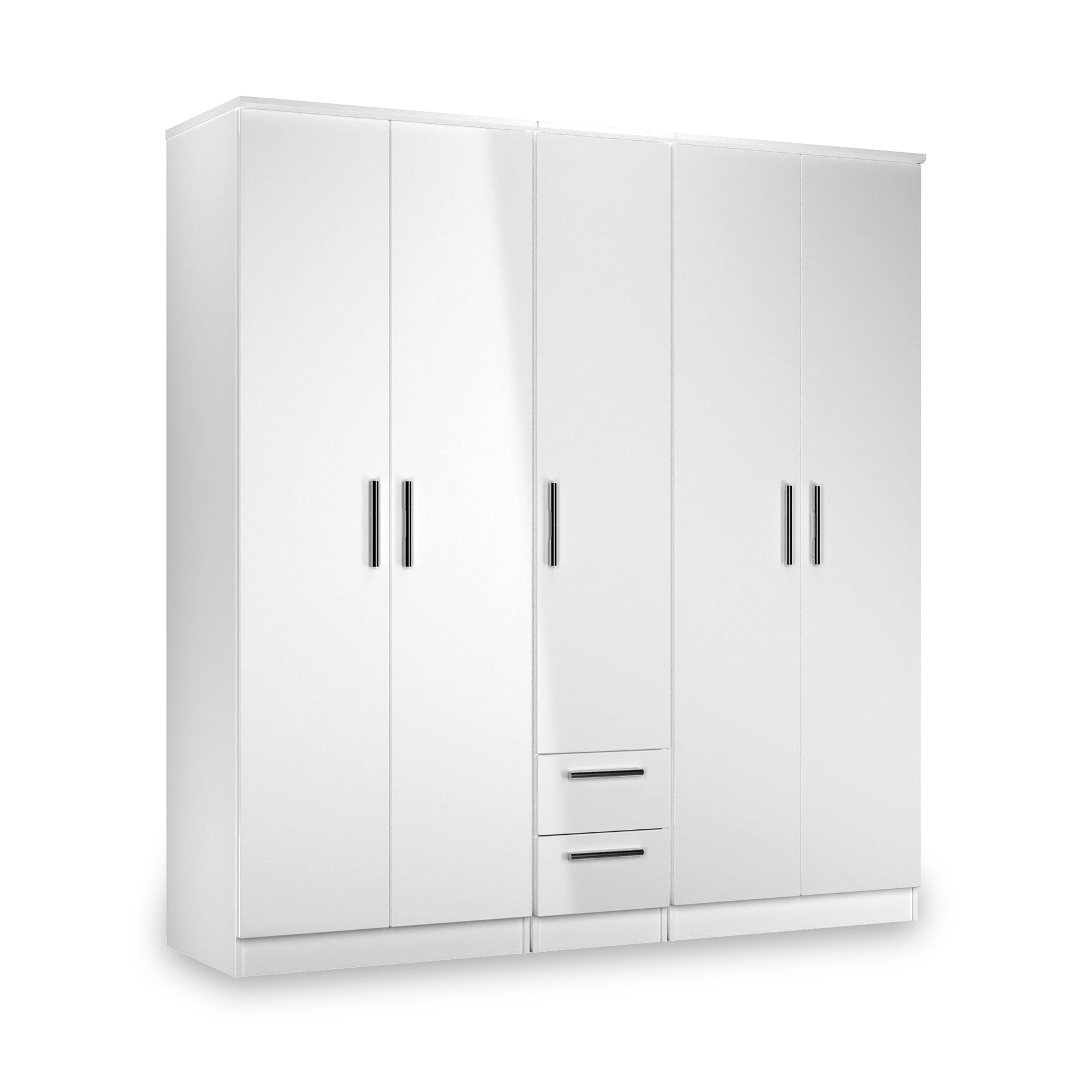 Penmere 5 Door Wardrobe With Drawers White from Roseland Furniture