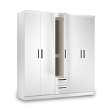 Penmere 5 Door Wardrobe With Drawers White from Roseland Furniture