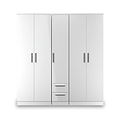 Penmere 5 Door Wardrobe With Drawers White from Roseland Furniture