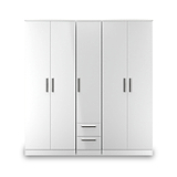 Penmere 5 Door Wardrobe With Drawers White from Roseland Furniture