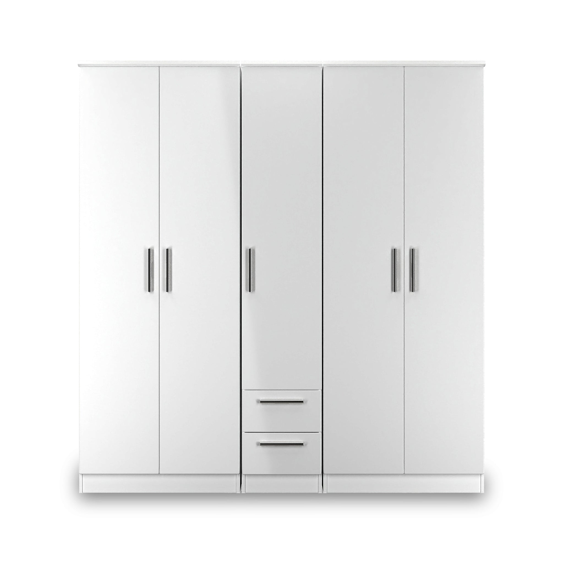 Penmere 5 Door Wardrobe With Drawers White from Roseland Furniture