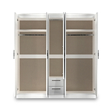 Penmere 5 Door Wardrobe With Drawers White from Roseland Furniture