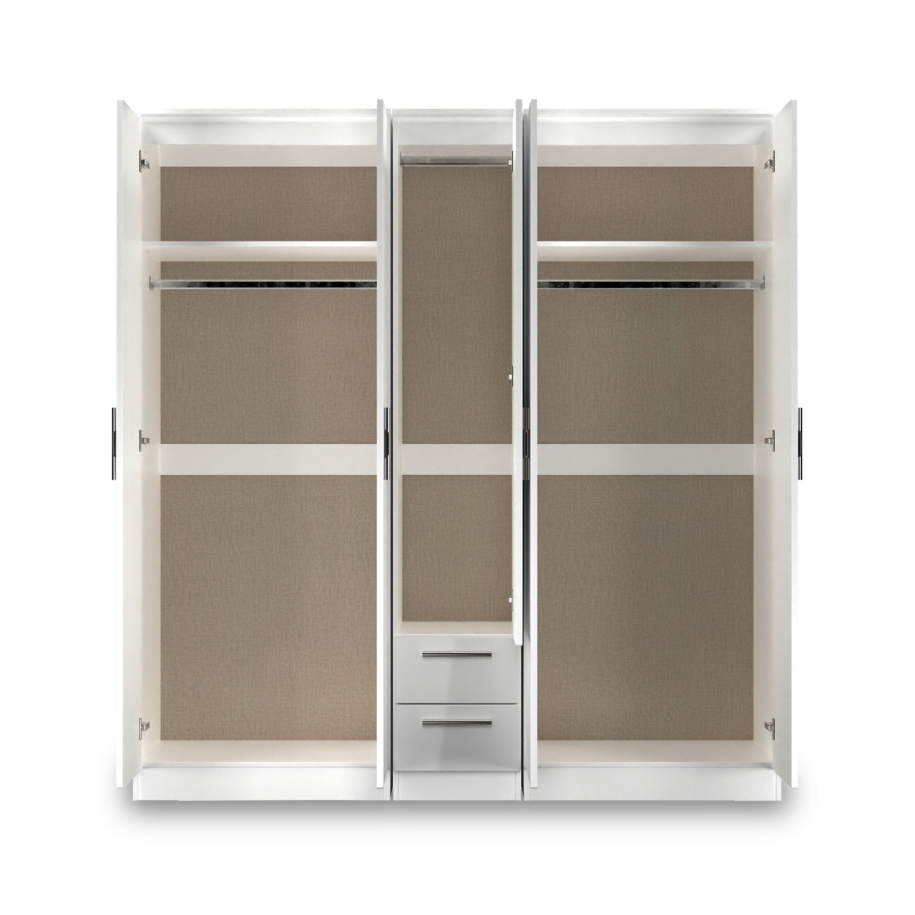 Penmere 5 Door Wardrobe With Drawers White from Roseland Furniture