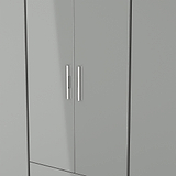 Penmere 6 Door Wardrobe With Drawers Grey from Roseland Furniture
