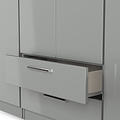 Penmere 6 Door Wardrobe With Drawers Grey from Roseland Furniture