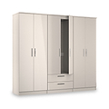 Penmere 6 Door Wardrobe With Drawers Cashmere from Roseland Furniture