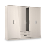 Penmere 6 Door Wardrobe With Drawers Cashmere from Roseland Furniture