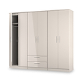 Penmere 6 Door Wardrobe With Drawers Cashmere from Roseland Furniture