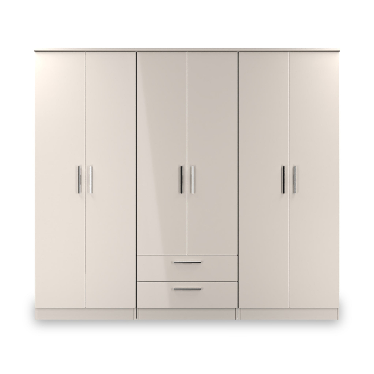 Penmere 6 Door Wardrobe With Drawers Cashmere from Roseland Furniture