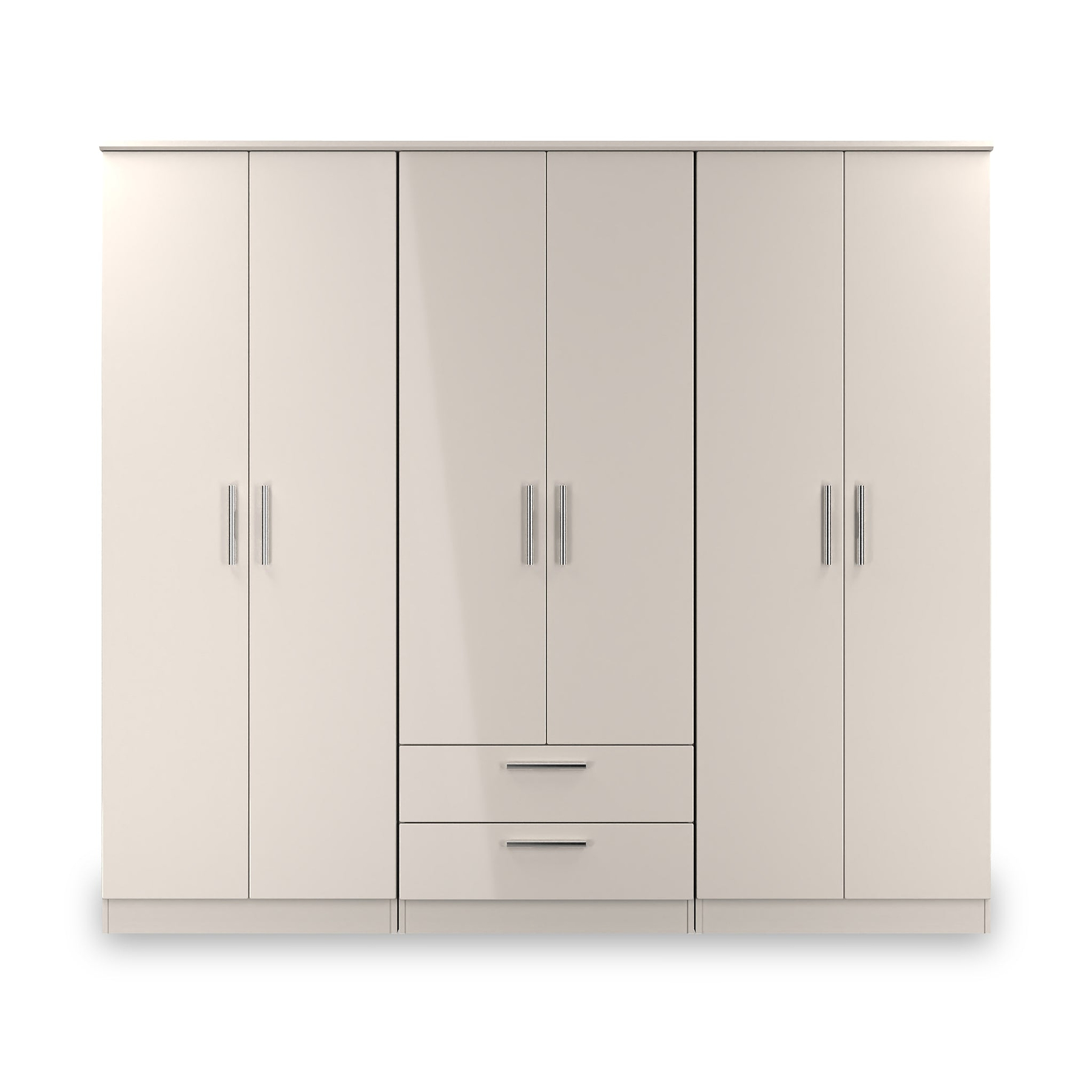 Penmere 6 Door Wardrobe With Drawers Cashmere from Roseland Furniture